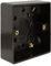 Art Deco Emporium Single 25mm Wall Pattress Box Mount in Vintage Period Style Bakelite Dark Brown Part of The New Exalt V2.0 Brand. Fits Standard UK Single Plug Socket or Single Switch Plate