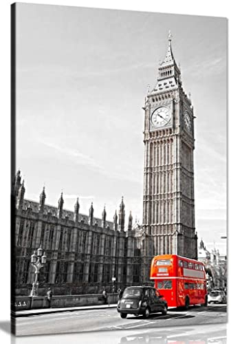 Big Ben London Landschaft Handwerk Bilder Leinwand Poster und Wände Moderne Drucke Zuhause Schlafzimmer Dekorative Gemälde (50x70cm)