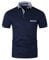 KUNJLELP Poloshirt Herren Kurzarm Polohemd Männer Kontrastfarbe Baumwolle mit Tasche T-Shirt Sommer,XL,Blau-24