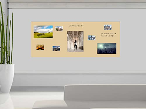 70x60cm Schadstofffreie Magnet Tafel Folie PVC-Frei - 13 Farben Tafel für Kinder - Wandtafel - selbstklebend & magnetisch inkl. Kreidestift (beige)