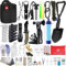 Außen Notfall Survival Kit Militär Hochwertig,246 in 1 Notfall Survival Ausrüstung mit Erste Hilfe Set I Wasserfilter I Jagdmesser I Taschenlampe,Outdoor Ausrüstung für Wandern