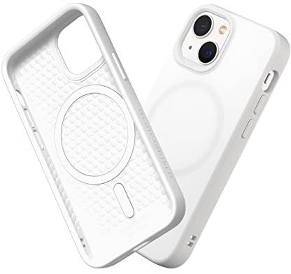 RHINOSHIELD SolidSuit Case Compatible with Magsafe for [iPhone 13 mini] | Shock Absorbent Slim Design Protective Cover with Premium Matte Finish 3.5M / 11ft Drop Protection - Classic White