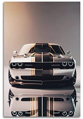 JUNNA Sportauto-Poster für Dodge Challenger SRT Supercar dekoratives Gemälde Leinwand Wand und Kunst Bild Familie Schlafzimmer Dekor 30 x 45 cm