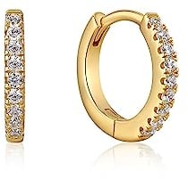 Ania Haie Damen-Creolen 925er Silber Zirkonia One Size, Gold 32020304