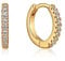 Ania Haie Damen-Creolen 925er Silber Zirkonia One Size, Gold 32020304