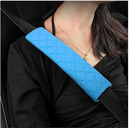 CGEAMDY Auto Gurt Protektor, 2pcs Weiches und bequemes Kissen für Sicherheitsgurte, Kompatibel mit allen Autos, Sicherheitsgurt Schutz für Erwachsene und Kinder (Blau)