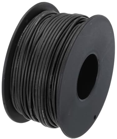 QUARKZMAN 26 Gauge Silikon Draht 26AWG Elektrischer Draht Litze Verzinntes Kupfer Hochtemperatur-Anschlussrolle 30m Schwarz für Auto-Modell Elektrogeräte