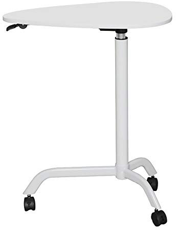 Rednerpult, fahrbar, stehend, Vorlesung, Schulungstisch, Sofa, Nachttisch, anhebbarer Computertisch für das Heimbüro, für Restaurant, Hochzeit (Einheitsgröße, Weiß)