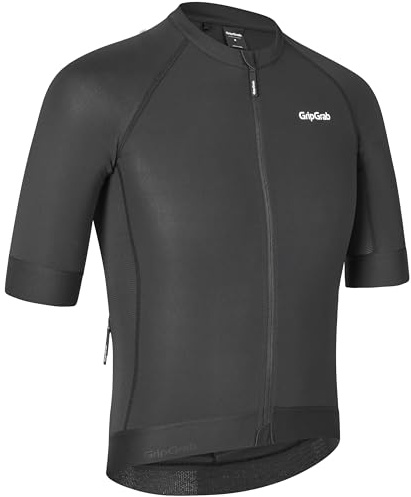 GripGrab PACR Radsport Kurzarmtrikot Herren - Sommer Rennrad Trikot Aero | Enganliegende Aero-Performance-Passform, Mesh-Einsätze für Belüftung, 3 Rückentaschen & YKK-Reißverschluss, MTB & Gravel