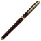 オート OHTO CR02 Gold Parts Keramik-Tintenroller, 0,5 mm feine Spitze, Aluminiumschaft mit vergoldetem Messing, Wein-Finish, nachfüllbare schwarze Tinte auf Wasserbasis, CR02-05-GWI