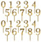 Pretwad Acrylzahlen für Kuchen, 20 Stück, 0-9 Zahlen, Happy Birthday, Kuchendekoration, Acryl, Kuchendekoration, goldfarben, Happy Birthday, Kuchenaufsätze, Hochzeit, Party, Cupcake-Topper für