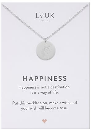 LUUK LIFESTYLE Collier avec pendentif licorne, idée cadeau d'anniversaire pour fille, bijoux de fille, résistant à l'eau, port quotidien, argent