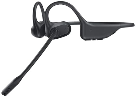 Gixxted Open Ear Headphones with Mic, Bluetooth Headset with Microphone, Dual Connect Bluetooth 5.3 with AI Noise Cancelling Mic & Mute Function, Wireless Headset for Work, Sports, Drive