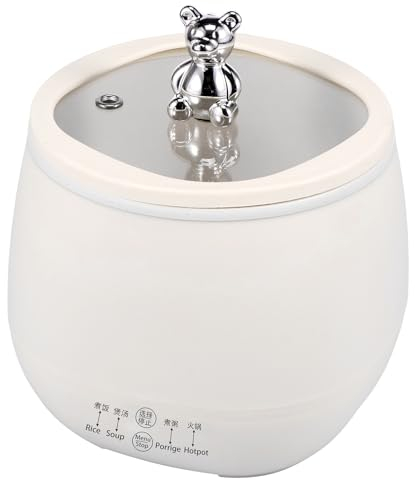 Electric Rice Cooker with Glass Lid,1.8L Rice Cooker Pot with Keep Warm Function Non-Stick Mini Rice Cooker, Automatic Cooking Non-Stick Inner Pot,Multifunctional Electric Cooking Pot for Home Cooking