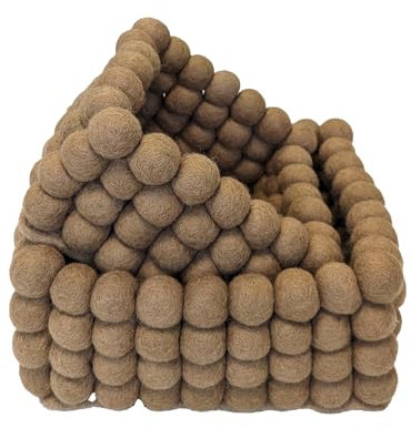 2er Set Aufbewahrungskorb aus Filz, eckige Körbe handgemacht, fairer Handel, nachhaltige Deko aus Filz, Stapelbar, Organizer, Mehrzweck-Organisation Behälter für Kinderzimmer Wohnzimmer Bad, Beige