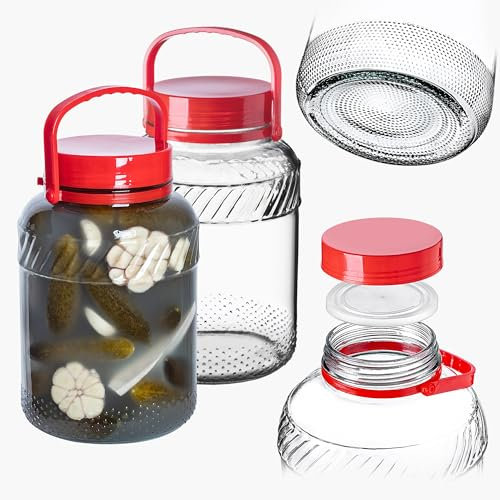 KADAX Tarro de pepino con tapa, conservación hermética, globo de vidrio, vidrio universal, tarro de almacenamiento para pepinos, almacenamiento, tarro de conserva, tarro de conserva, tarro de