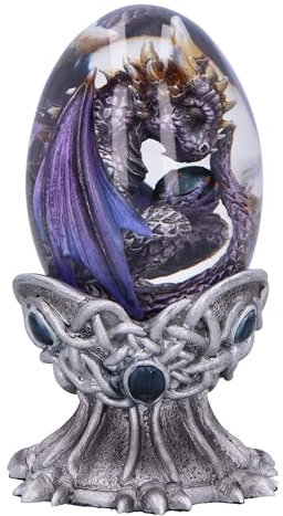 Nemesis Now Elemental Dragonlings - Air Purple Dragon Glass Egg Tankard, Resin, Purple, Cast in the Finest Resin, Expertly Hand-Painted