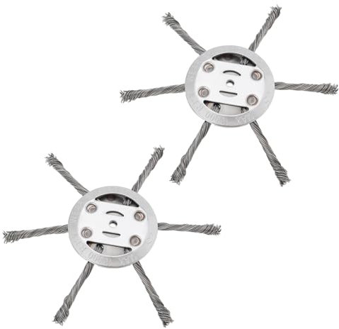 LT Easiyl Lot de 2pcs Têtes Coupe-herbe Fil d'acier à 6 Têtes 6 Pouces 150 Mm Brosse à Mauvaises Herbes pour Débroussailleuse Débroussailleuse Élimination Mauvaises Herbes Tête Coupe-herbe
