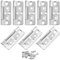 sourcing map 8Pcs 3x1.4 Inch Door Hinges Non-Mortise No Noise Bifold Door Hinges Plating for Cabinet Furniture Window Wardrobe with Screw, Chrome Plating