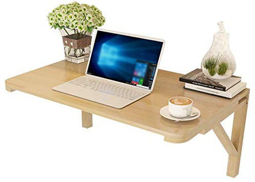KAZUP Klapptisch Massivholz Wandtisch Klappbarer Küchentisch aus Holz Wand-Klapptisch Computertisch,120x60cm