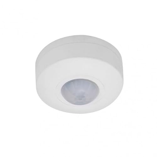 Detector de Movimiento IP20 Blanco 4x8x8 cm, 360º, Alcance hasta 6 m; Ideal para Seguridad y automatización de Espacios.