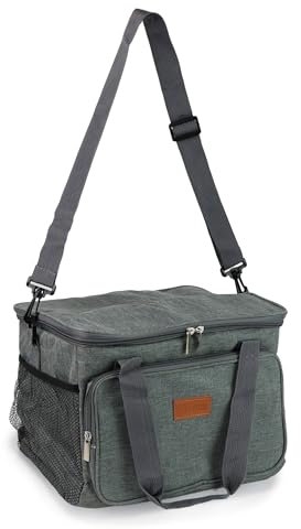 DIVCHI Lunch Bag Insulated Cooler Bag Adults Large Lunch Tote Handbag For Work, Office, Picnic, Travel | Lunchbox | Cooler Bag | Insulated Bags (Grey)