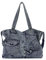 EVEOUT Denim Schultertasche Damen Vintage Denim Tote Tasche mit Schulterriemen Jeans Shopper Umhängetaschen für die Arbeit Urlaub Hochschule