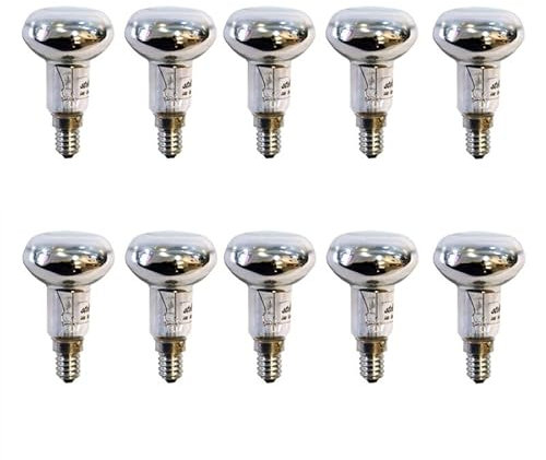 NCC-Licht 10 Stück Reflektorlampe R50 matt E14 25W warmweiß dimmbar 230V