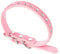 Happyyami Adjustable Pet Dog Cat Puppy Collar s Rhinestones Pu Material Pink Dog Accessories