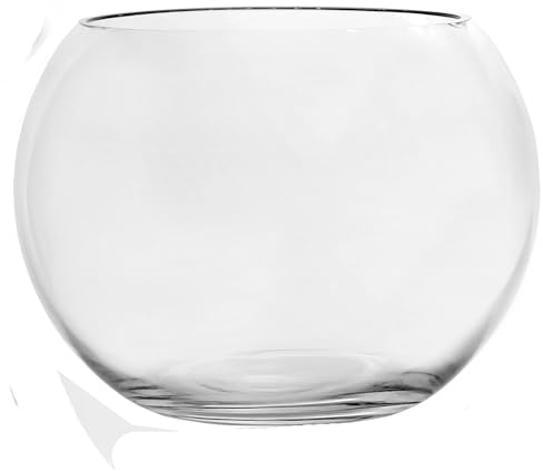 1 x Kugelvase aus Glas - Vase rund in Kugelform - Tischvase Ø 18 cm