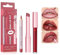 3Pcs Lip Liner Lip Gloss and Lipstick Combo, 3 IN 1 Lip stick Lip liner Set, Hydrating Lip Gloss Set for Women Matte Lipstick Lip Pen Long Lasting Highly Pigmented Waterproof Lip Makeup