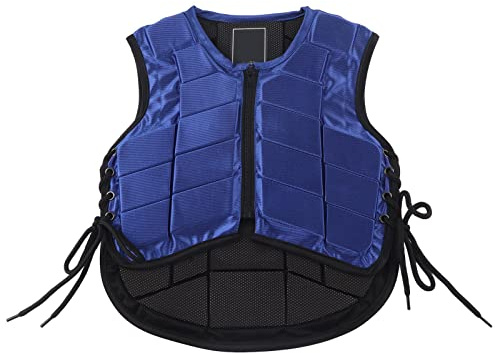 Topyond Kids Equestrian Vest, Padded Foam Safety Horse Riding Body Protector, Adjustable Fit, Shock Absorbing, Comfortable Nylon Riding Vest for Children