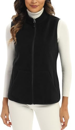 Argstar Women's Fleece Vest, Black XL | Layering & Outerwear for Office, Casual Wear, Outdoor Activities; Multiple Colors; Flattering Fit; Soft & Warm