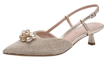 Tamaris Damen Sling Pump mit Stilettoabsatz, grau, 41 EU