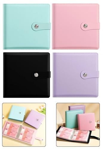 CashMuch Doppelseitiges Album mit 100 Taschen, 25 Blatt, für Geldscheine, Briefmarken, Notizen und Sammlerstücke, Aufbewahrungsbuch