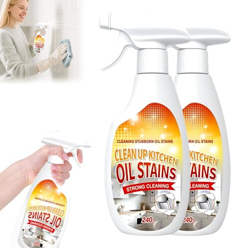 Heavy Duty Kitchen Degreaser, 2026 Neu Fettlöser Küchenreiniger Backofenreiniger Geeignet für Küche Backofen Grill und Herd 240ml (2 Stück)
