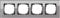 Gira 0214122 Abdeckrahmen 4-Fach Esprit Glas Umbra