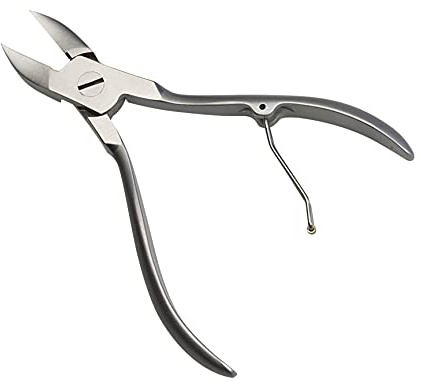 Hans Kniebes Nagelzange 11 cm aus Edelstahl – Profi Nagelknipser mit Umlegfeder für dicke Nägel – Präzises Maniküre Set & Pediküre Set – Nagelpflegeset & Fußpflege Set für Damen und Herren