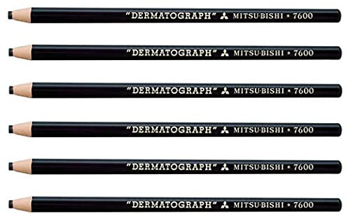 Uni-Set 6 Markierstift Dermatograph 7600 Multi Halterung Größe erleichtert schwarz