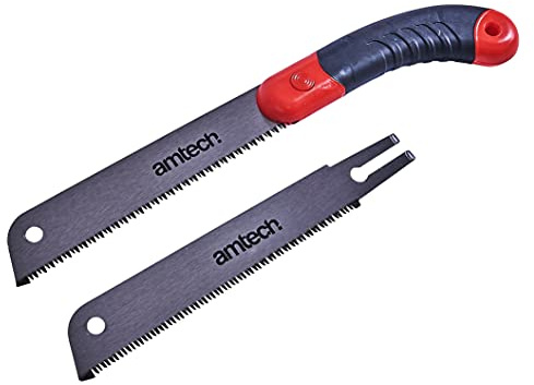 Amtech 170 mm Pull Saw, SK5 Steel Blade with 10 TPI Teeth and Quick-Change System for Fine Woodworking, Soft Grip for Precision Cuts