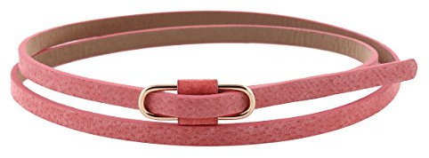Damara Damen Super Schmal Poppig Jeans Kleid Belt Gürtel,Rosa