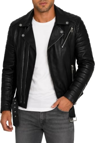 Reichstadt Herrjacka i konstläder Biker Bomber Ståkrage, svart, M