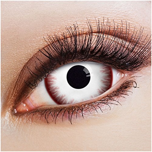 ARICONA Kontaktlinsen: Weiße Sclera Kontaktlinsen Jahreslinsen mit 17mm - 2er Set