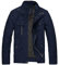 Wantdo Homme Veste Légère Décontractée Manteau en Coton Veste Militaire Classique Blouson Randonnée Veste d'Extérieur Veste Zippée Automne Bleu L