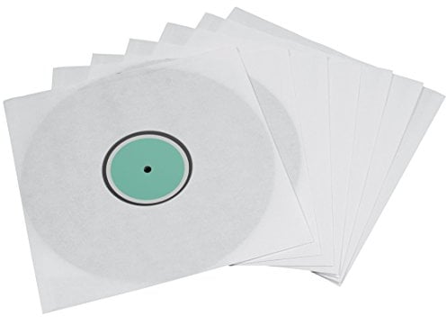 Hama Schallplatten-Innenhüllen, 10 Stück (mit transparentem Sichtfenster) Vinyl LP-Hülle, Schutzhülle