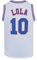 Herren Basketballtrikots #10 Lola Space Movie Jersey Shirts Weiß/Schwarz, Weiß, X-Groß