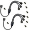 LITAELEK 2pcs LED Verteiler Kable 4 polig 1 zu 3 LED Strip Splitter 4 Pin Connector RGB 5050 3528 2835 LED Steifen Verbinder LED Band Eckverbinder Stecker LED Stripe Anschlusskable -30cm,Schwarz