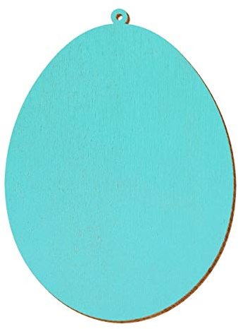 Türkise Holz Ostereier - Deko Zuschnitte 2-10cm, Größe:10cm, Pack mit:100 Stück