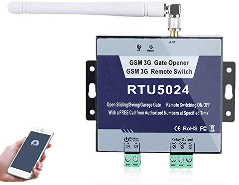 GSM Toröffner Relaisschalter, Garagentor Tor Opener Remote, GSM-Türöffner Zugriffswarnungssystem, Fernein/aus-Schalter Freier Anruf SMS-Befehl