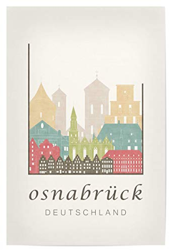artboxONE Poster 30x20 cm Städte Osnabrück Pastel Skyline - Bild osnabrück Deutschland Germany